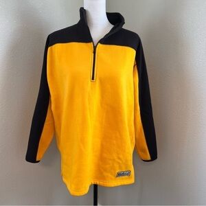 Vintage Express Athletique 1/4 Zip Yellow/Black Pullover Sweatshirt Size M